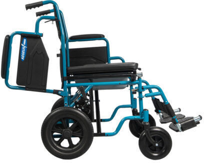 Mobiak Aegeus Wheelchair 12" Bathroom Folding 44cm Blue