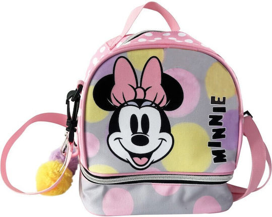 Gim Minnie Bow Kids' Insulated Shoulder Bag Food Pink Minnie 20x15x21cm
