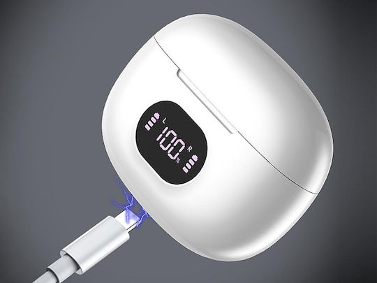 Verk Group 06355_B In-Ear Bluetooth-Freisprecheinrichtung Kopfhörer mit Ladeetui Weiß