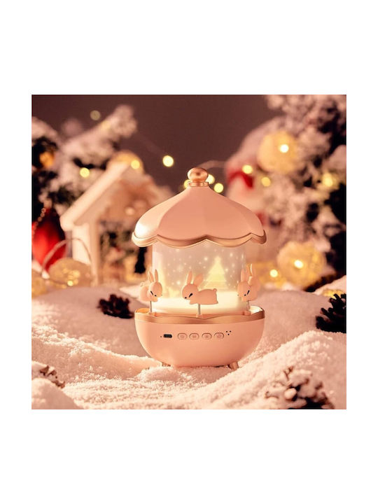 Rotating Kids Projector Lamp with Design Projection Pink 19.1x11.8x11.8εκ.