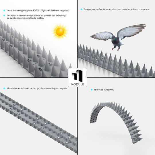 Repellent Spikes Birds / Cats / Rodents 0.45x0.05m