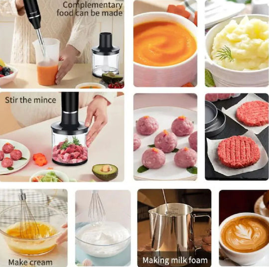 Sokany SK-1714-5 Hand Blender with Inox Rod 800W Black