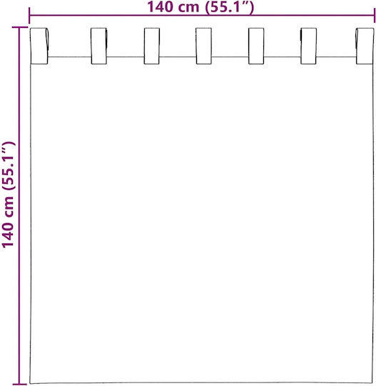 vidaXL Set Perdele Fereastra Cu Bretele Voile Turcoaz 140x140cm