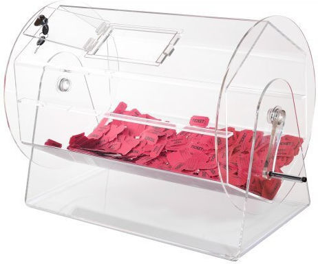 Vevor Acrylic Raffle Drum Holds 10000 Tickets 300 Raffle Balls Professional Raffle Ticket Spinning Cage 2 Keys Transparent Lottery Spinning Drawing Raffle Ticket Box Lottery Games Bing