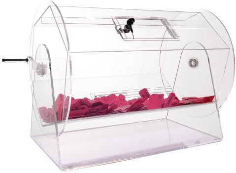 Vevor Acrylic Raffle Drum Holds 10000 Tickets 300 Raffle Balls Professional Raffle Ticket Spinning Cage 2 Keys Transparent Lottery Spinning Drawing Raffle Ticket Box Lottery Games Bing