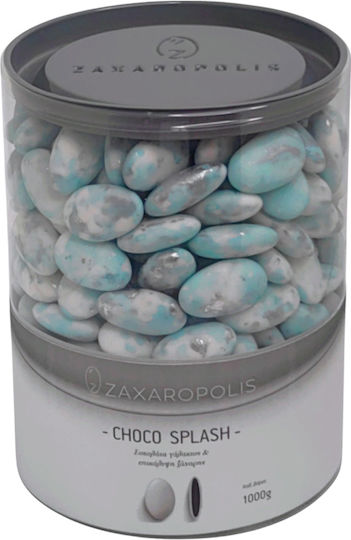 Zaxaropolis Κουφέτα Choco Splash σε Σχήμα Κλασικό Γαλάζιο 1000gr