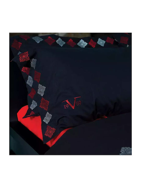 Mc Decor Duvet Cover Set Queen with 2 Pillowcases 230x250 Imperia Red