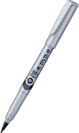 Pentel Μαρκαδόρος για CD/DVD Μαύρος 0.8mm