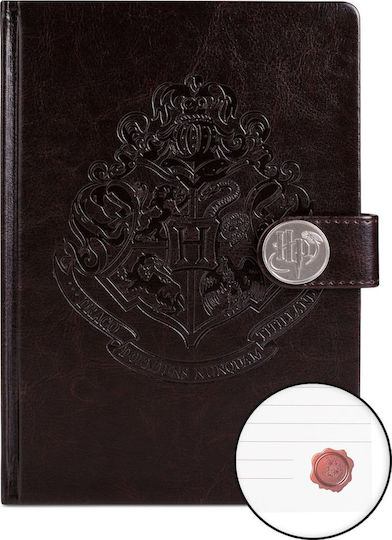 PCMerch Harry Potter Hogwarts Crest Premium Notizbuch A5 Geregelt Braun