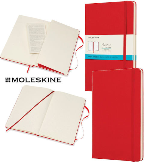 Moleskine Тетрадка 240 Листа с Точки Червен