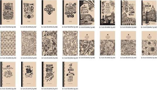 Fresh Notebook 80 Sheets Square (Μiscellaneous Designs/Colors)