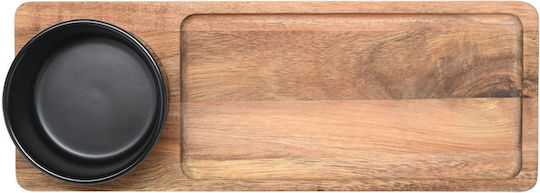 Estia Κεραμική Ορντεβιέρα Μαύρη Ø11cm Π30xΜ11cm