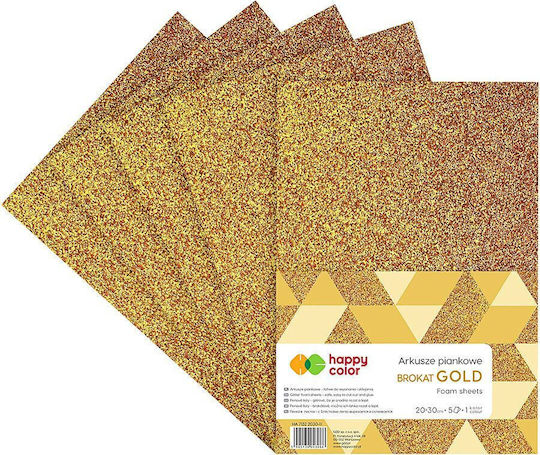 Ark Karton Glitzer No2 5 Blätter 20x30cm. Gold