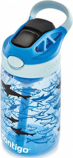Contigo Sharks Παιδικό Παγούρι Πλαστικό με Καλαμάκι Non Spill 420ml