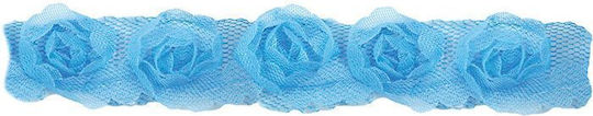 Titanum Decorative Flower for DIY Crafts Light Blue 1.5x100cm