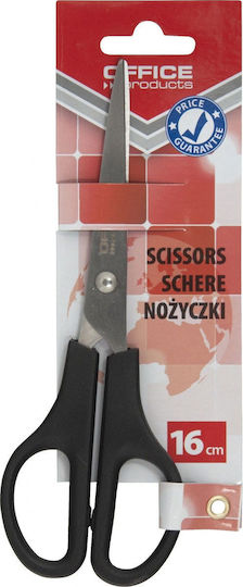 Office Products Scissors 16cm with Metallic Blade Black 1pcs