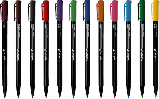 Rystor Albastri Markere de Desen 1mm Set 12buc