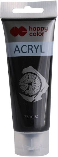 Happy Color Ακρυλικό Χρώμα Ζωγραφικής Black 75ml