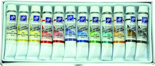 Titanum Watercolours Set 12 Colours 12ml