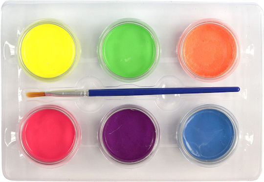 Gesichtsbemalung 6 Farben Neon Flamingo