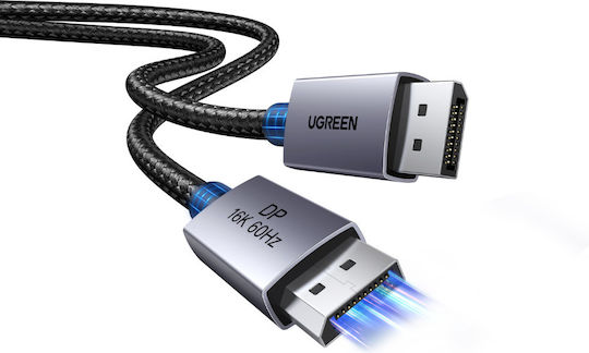 Ugreen Cable DisplayPort male - DisplayPort male 2.1m Μαύρο (55568)