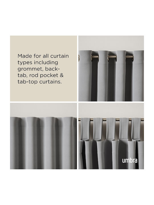 Umbra Metallic Curtain Pole Cappa Double with Rod Diameter 25mm Length 168cm Nickel