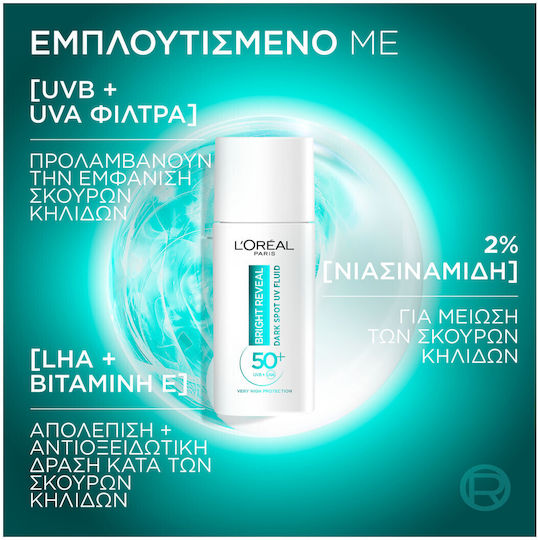 L'oreal Paris Promo Bright Reveal Niacinaminde Dark Spot Serum Ενυδατικός Ορός Προσώπου Κατά Κηλίδων 30ml & Dark Spot Uv Fluid Spf50+ 50ml
