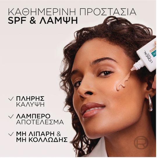 L'oreal Paris Promo Revitalift Filler Feuchtigkeitsspendende Tagescreme Hyaluronsäure Reparatur Volumen 50ml & Bright Reveal Spf50+ Mittlere Nuance Bronze Gegen Pigmentflecken 50ml