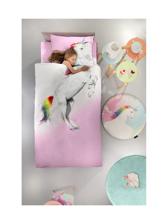 Saint Clair Kids Duvet Set Single with Pillowcase Ceros Pink 160x220cm
