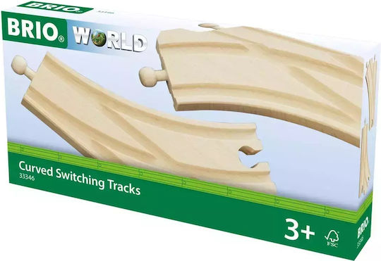 Brio Toys Curved Switching Tracks Railroad Tracks made of Wood