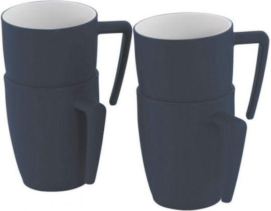 Outwell Gala 4 Person Mug Set Navy Night 430ml Glasses