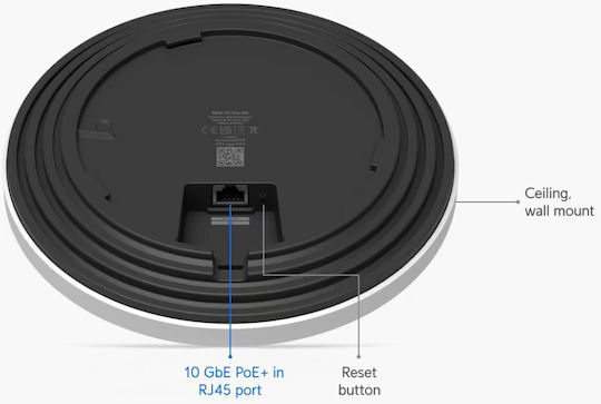 Ubiquiti U7-Pro-XG Access Point Wi‑Fi 7 Tri Band (2.4 & 5 & 6GHz) Μαύρο