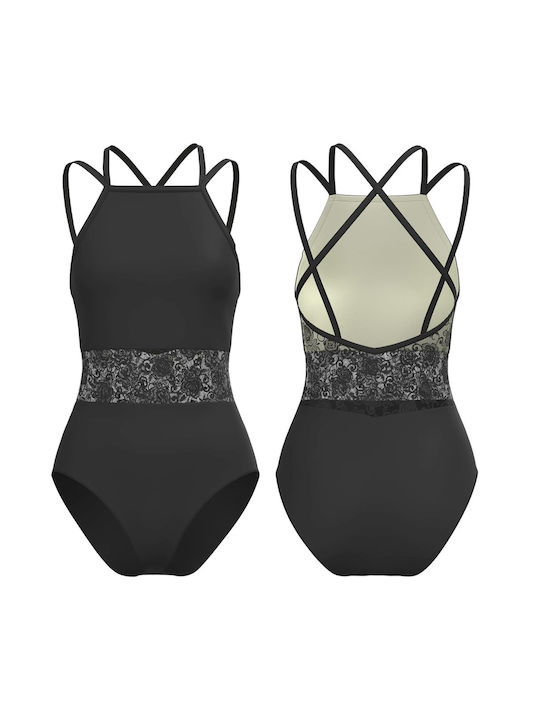 Plie Bodysuit Schwarz für Ballett