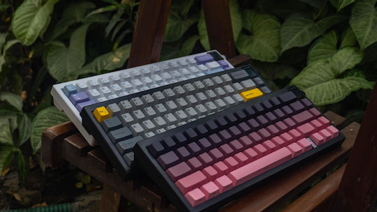 Ajazz AK820 Max Drahtlos Gaming Mechanische Tastatur 60% mit Dream Weave Schaltern und RGB-Beleuchtung (Englisch US) Gray