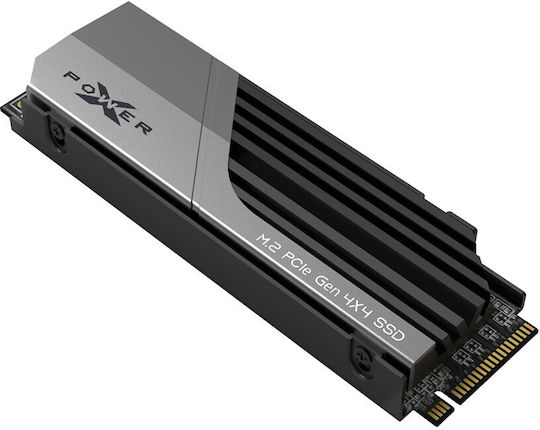 Silicon Power XS75 SSD 2TB τύπου M.2 με σύνδεση PCI Express 4.0 και Ψύκτρα (PS5 Compatible) SP02KGBP44XS75S5