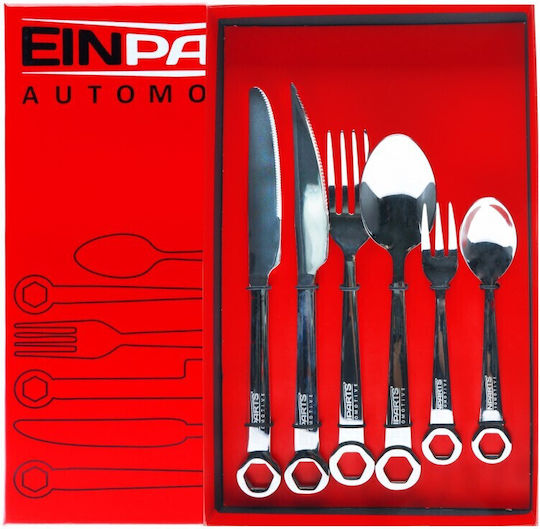 Einparts Set De Tacâmuri Din Oțel Inoxidabil Argintiu 6 Bucăți