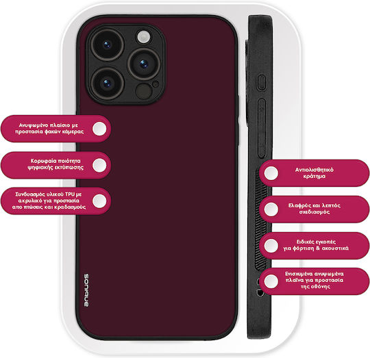 Θήκη Sonique Colorbloc Series Oppo Find X5 Pro 5g Μπορντώ