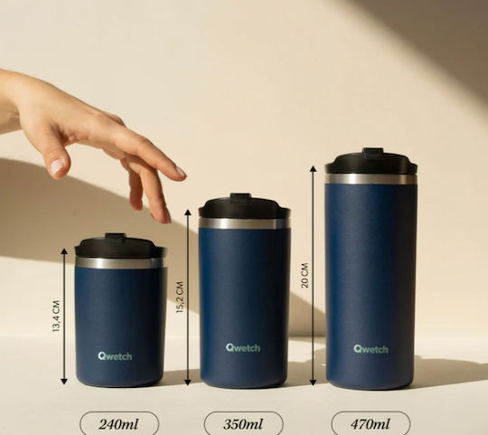 Qwetch Ποτήρι Θερμός Ανοξείδωτο BPA Free 350ml Qwetch Ροζ
