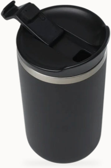 Qwetch Glass Thermos Stainless Steel BPA Free 350ml Qwetch Black
