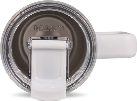 Igloo Becher mit Griff Thermosflasche Kunststoff 946ml WHITE mit Stroh und Handgriff