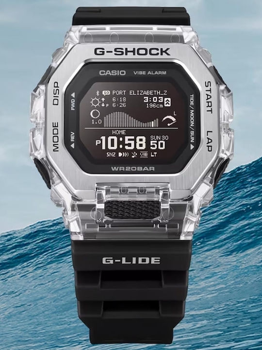 Casio G-shock Digital Herrenuhr 27.2mm Batterie mit Schwarz Kautschukarmband