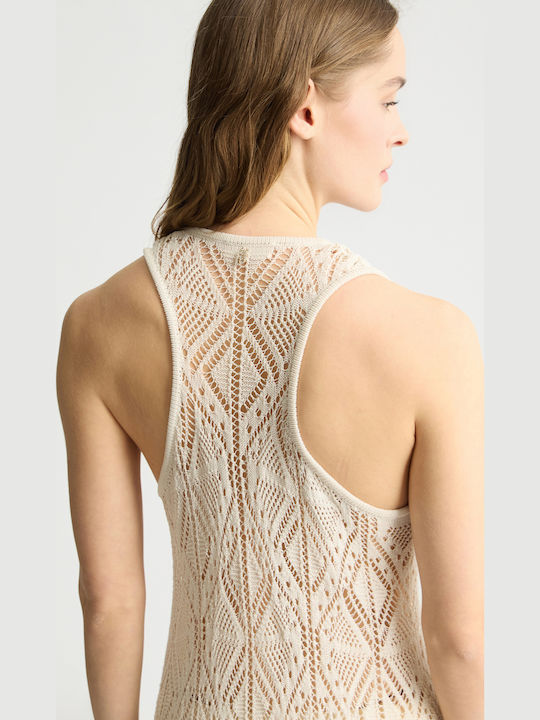Summer Maxi Knitted Beige Dress