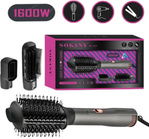 Sokany Electric Brush with Air for Straightening and Curls 1600W