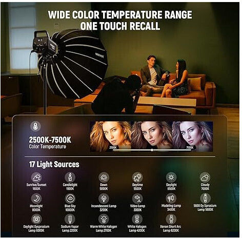 Lumină COB 300W RGB Cu Luminozitate 29000 Lux