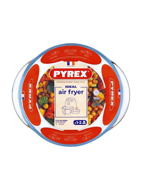 Pyrex Rotund Vas de Gătit Rezistent la Căldură Sticlă 1000ml 1buc
