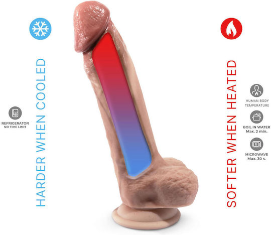 Ρεαλιστικό Dildo με Όρχεις και Βεντούζα Flesh 22.9cm