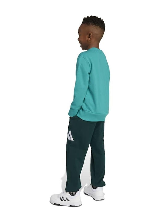 Kinder Sweatpants Set - Jogginganzug Grün 2Stück Badge Sport Logo
