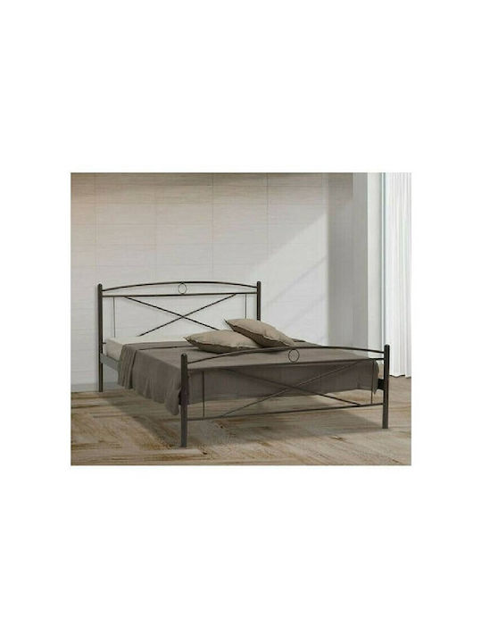 Chios Bett Halbdoppel Metall Kupfer für Matratze 110x190cm