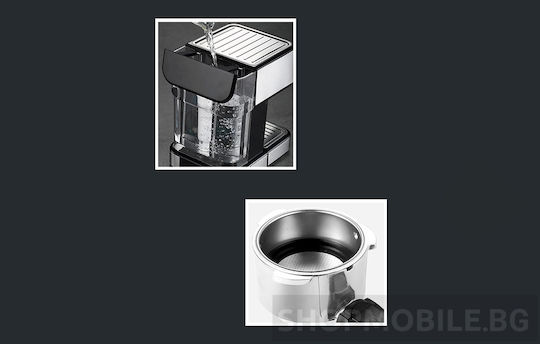 Hibrew H5 Μηχανή Espresso 1050W Πίεσης 20bar Ασημί