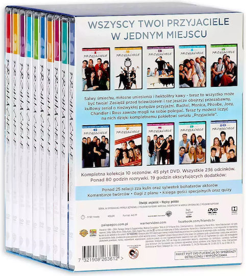 Friends Complete Collection Seasons 1-10 DVD Πολωνική Γλώσσα
